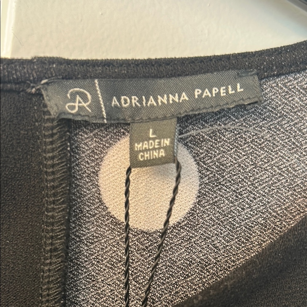 Adrianna Papell Black and White 3/4 Sleeve Blouse - Picture 2 of 4